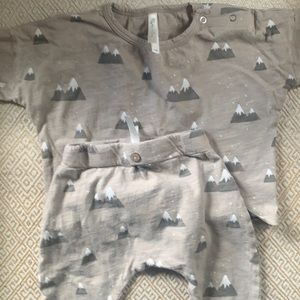 Rylee + Crue 3-6m mountain long sleeve and pant set